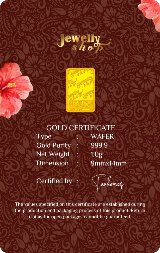 Jewelly Shop Signature Gold Bar -1g