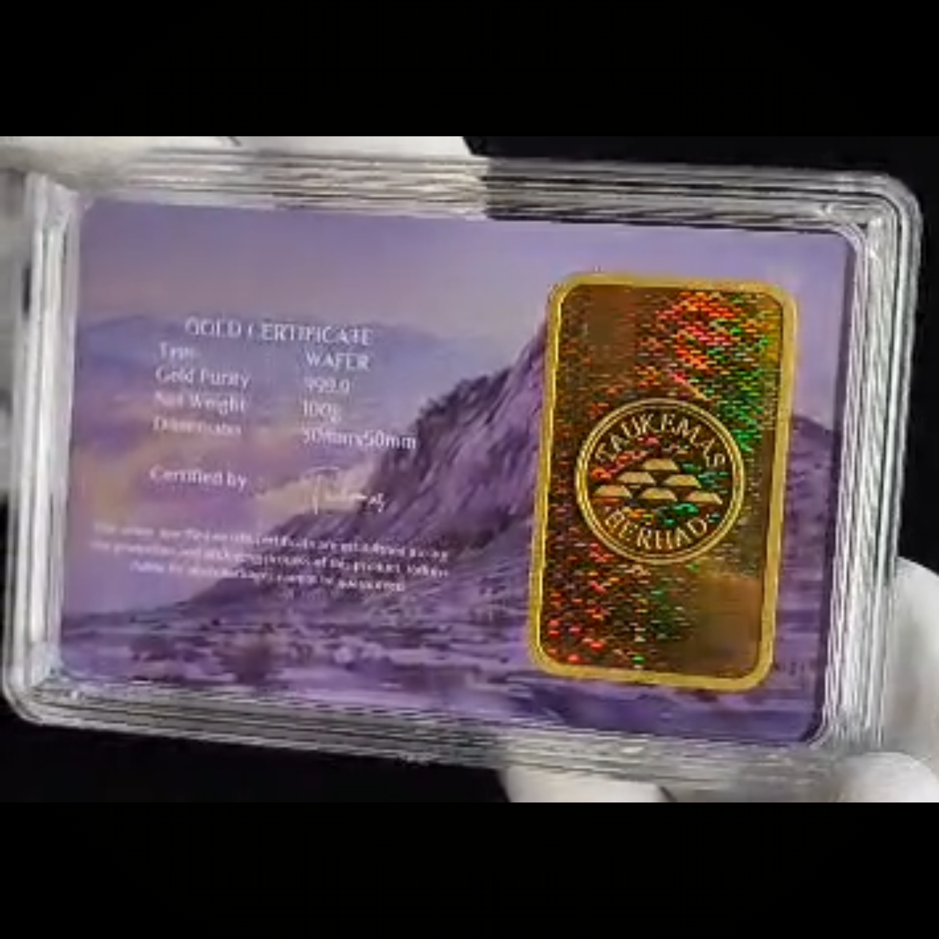  Jewelly Shop Signature Gold Bar -100g